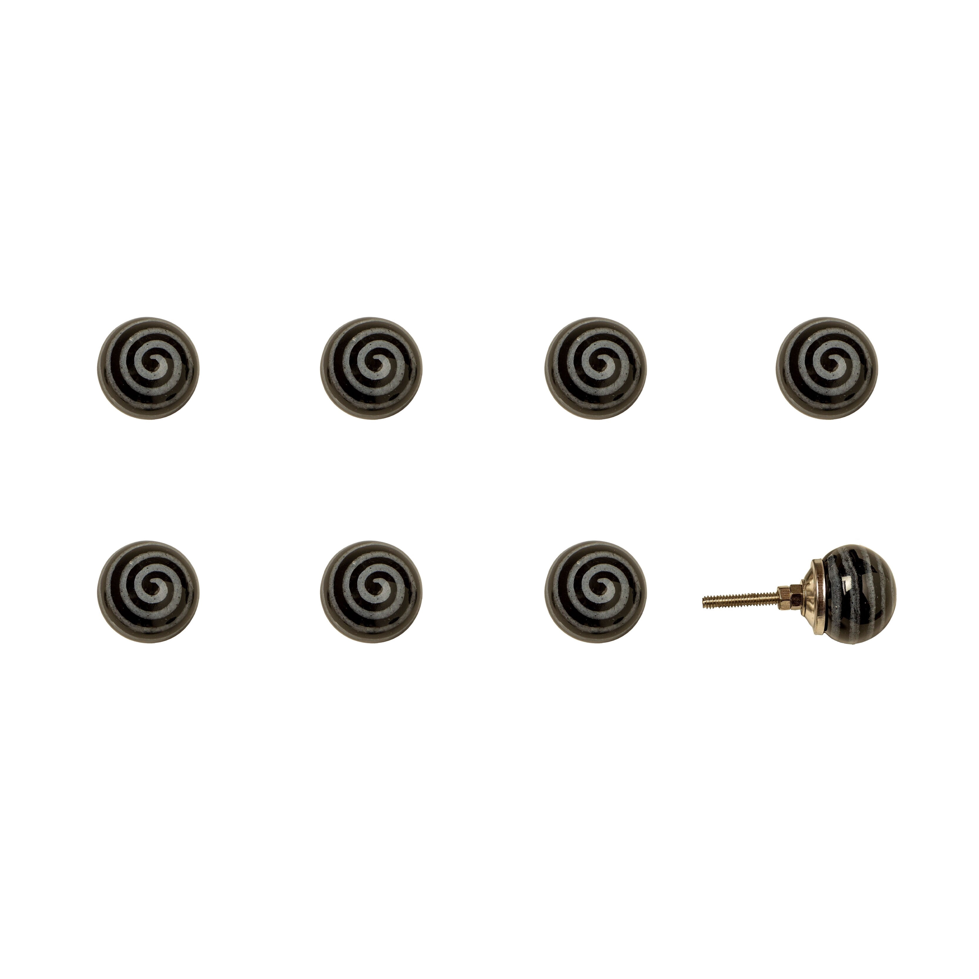 Knob-It Vintage Cabinet Drawer Knobs 8 Piece Hand Painted Bohemian 10 Inch