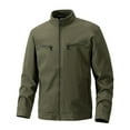 thumbnail image 1 of LOVZFMLL Vestes pour Hommes Veste de Loisirs Extérieure à Fermeture Éclair Manches Longues Sans Capuche, 1 of 8