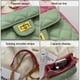thumbnail image 3 of Bolso bandolera con cadena de diamantes pequeños, bolso de mujer tipo cubo de PU, bolso de viaje diario, variedad, 3 of 5