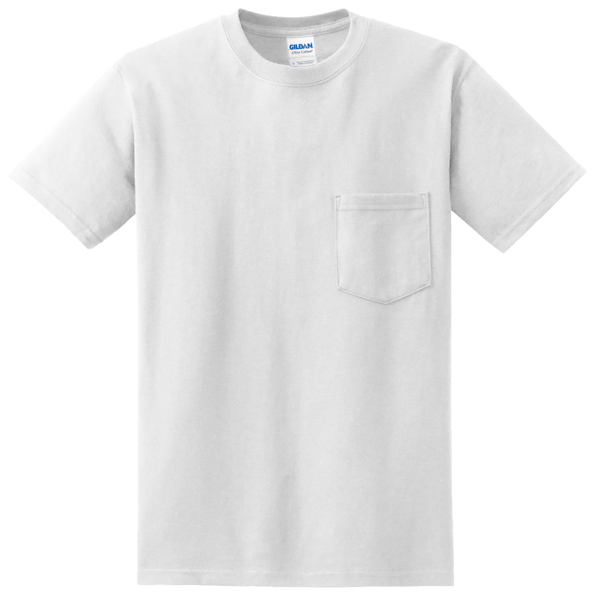 Gildan Pack10 Men's Crewneck Pocket T 