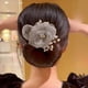 thumbnail image 1 of 2024 NUEVO Moño hábil con flores bordadas a mano, Twister para el cabello con moño hábil, Clip para el cabello giratorio, Clip para el cabello con forma de bola, Rodillo para moño con flores para cabe, 1 of 6