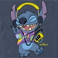 thumbnail image 2 of Men's Lilo & Stitch Cool Headphones Stitch Graphic Tee Navy Blue Heather 3X Large, 2 of 4