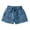 Blue, variant on FNFYFH Denim Shorts for Girls Summer Elastic Waisted Shorts with Pockets Kids Short Pants,Blue