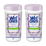 Wet Ones Antibacterial Lavender Scent Canister, 40ct, (Pack of 2)