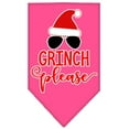 thumbnail image 3 of Mirage Pet 66-177 LGLPK Grinch Please Screen Print Bandana, Light Pink - Large, 3 of 9