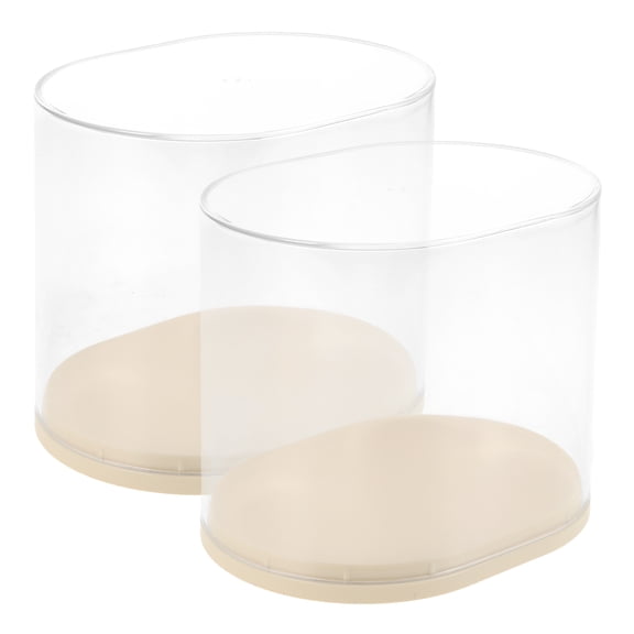 2Pcs Transparent Figure Display Case Clear Display Box For Mini Figures Dust-Proof Showcase For Collectibles Small Plastic Storage Organizer With Lid