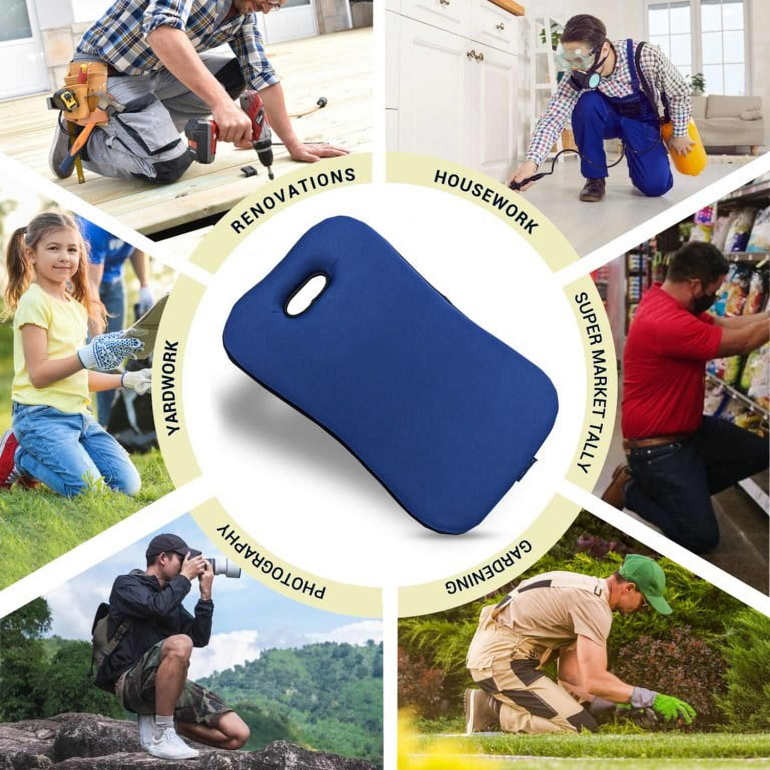 Kneeling Pad Thick Gardening Baby Bath Yoga Exercise Work Mechanic Knee Pad Mat Extra Supportive Foam Cushion Support