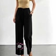 thumbnail image 4 of Summer Pants for Women,Women Pants Summer 2026 High Waist Comfy Solid Color Slacks Lightweight Casual Loose Trousers with Pockets, 4 of 5