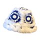 thumbnail image 1 of Sombrero de pescador de felpa sintética, talla única, bonito y cálido para adolescentes y niñas. Azul blanco, 1 of 6