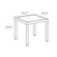 thumbnail image 7 of Luxury Commercial Living 31.5" Coffee Brown Wickerlook Square Patio Dining Table, 7 of 7