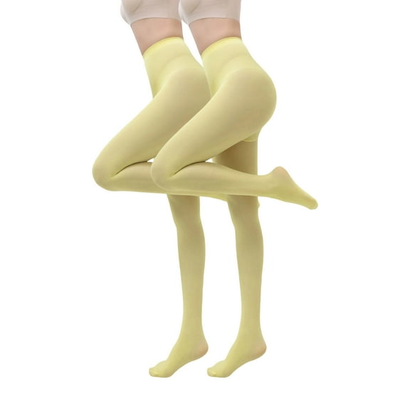 ZUKMRJPC 2PC Opaque Tights for Women Soft Comfy Candy-Colored High Waist Tights Stretchy Pantyhose for Halloween Christmas Party Clothes