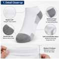 thumbnail image 2 of Athletic Socks for Men & Women 5 Pairs, Ankle Sports Socks, Breathable Mesh Running Socks, Moisture Wicking Workout Socks for Gym & Everyday Wear, Shoe Size 7-8.5, 2 of 6