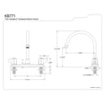thumbnail image 2 of Kingston Brass KB771 8-Inch Centerset Kitchen Faucet, Polished Chrome, 2 of 2