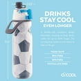 thumbnail image 2 of O2COOL Mist N' Sip Arctic Squeeze Water Bottle w/ Misting Function and No Leak Spout- 20 oz BPA FREE - Soccer Ball - Pack of 2, 2 of 4