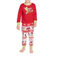 thumbnail image 4 of Pantalones De Camisa De Otoño Conjunto de pijama familiar de 2 piezas, vestido informal con estampado de dibujos animados para padres e hijos, traje diario Cgtredaw Niño Rojo 6-7T para Niño, 4 of 7