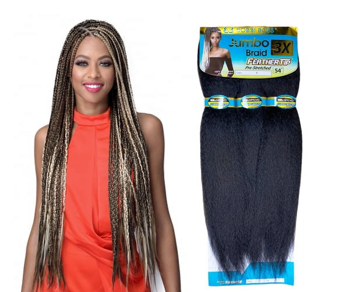 Bobbi Boss Feather Tip Kanekalon Jumbo Braid Pre Stretched 54