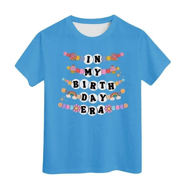 TZEWGL Tops For Toddler Short Sleeve Summer Crewneck Fit Basic Clothes For Girls Boys size 3-4T