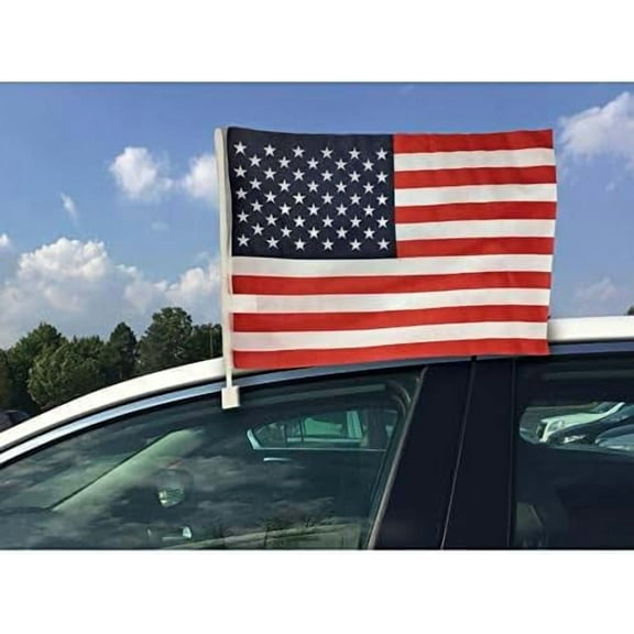 USA CAR FLAG W/ CLIP-MIN=12EA 12 PACK