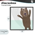 thumbnail image 4 of Stupell Industries Contemporary Whimsical Bear Shadow Black Framed Giclee Art, 12 x 12, by Carla Daly, 4 of 8