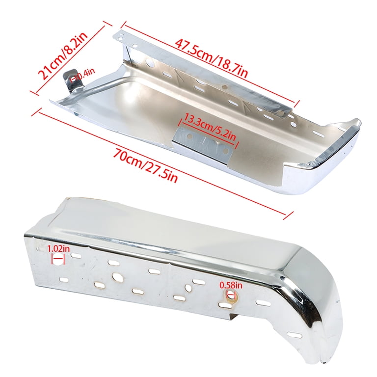 ANTUKO 1 Pair Chrome Rear Bumper End Caps Replacement for ANTUKO 1 Pair Chrome Rear Bumper End Caps Replacement for
