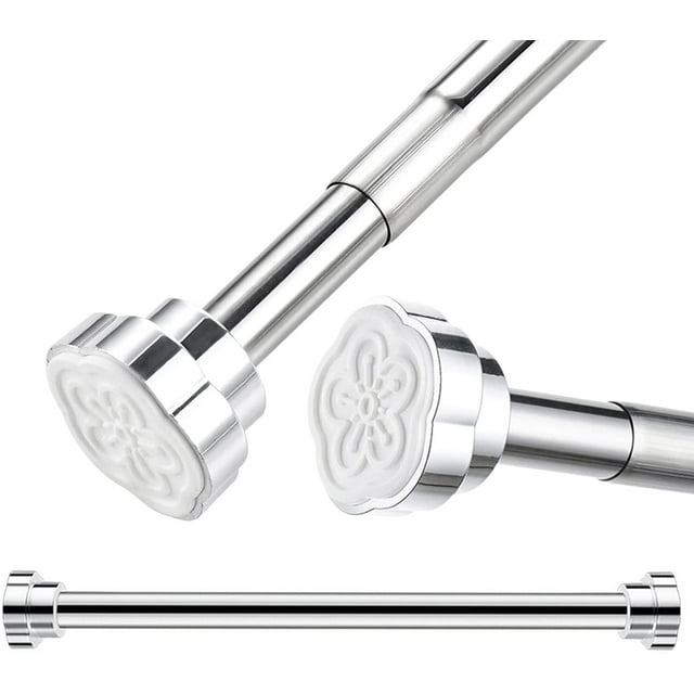 Barra Extensible, 40 55, Barra Telescópica de Acero Inoxidable, Barra para Cortina, Barra para Ducha, Barra para Cortina, Barra para Ropa, Barra Tensora para Armario, Sin