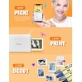 thumbnail image 3 of Impresora de pegatinas fotográficas Pricker+ | Impresora portátil inalámbrica multiusos 6PASS para teléfono | Miniimpresora fotográfica con 10 hojas + 10 etiquetas | Impresora de pegatinas a color per, 3 of 5