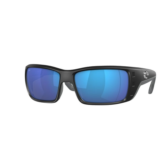 Costa Del Mar Permit 580G Polarized Matte Black/Blue Men's Sport Sunglasses