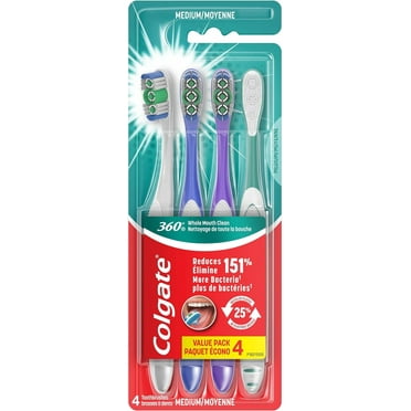 Colgate 360 Adult Toothbrush, Medium (4 Count)