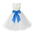 thumbnail image 2 of Ekidsbridal Girl Communion Flower Girl Dress - Satin Ivory Tulle Rattail Edge 829S-A (Size: S-12), 2 of 3
