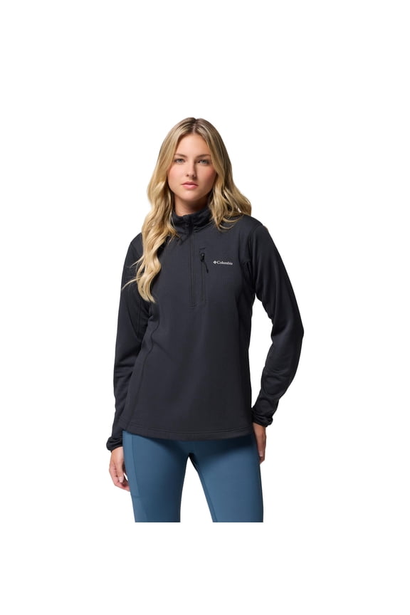 Essential Hike Grid Fleece Half Zip Jacket, Black, Large, 213624
