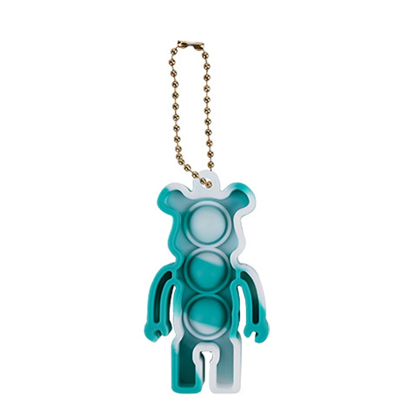 Details about   Mini Push Pop it Bubble Simple Bear Cub Fidget Toy Stress Relief Toys Keychain 