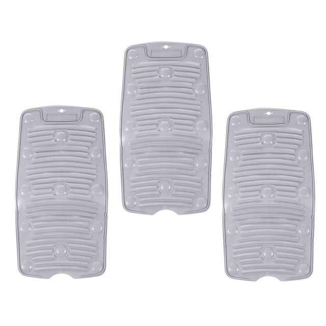 OULII 3Pcs Foldable Clothes Washing Boards Blue PVC Material for Home Washroom Use