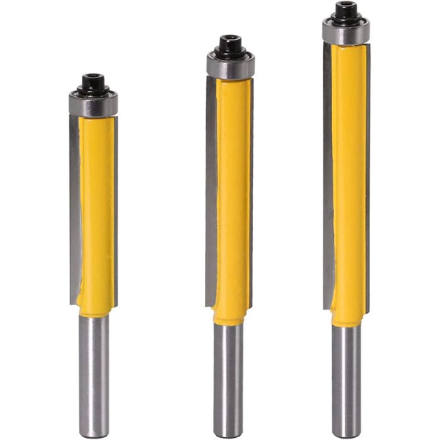 Cortador de carpintería de 3 uds., cortador extralargo, cortador de afeitar, broca recta, con mango de 8mm WD.WDQZL Cocina