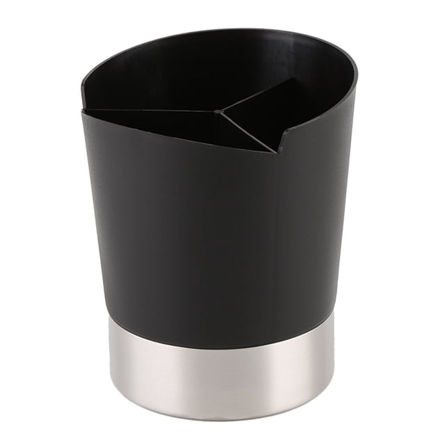 Bearachild Tarro de distribución para tienda de Bar, taza de pajita para beber té de la leche, cuchara de barman, dispensador de vajilla, Mostrada negro