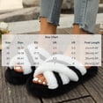 thumbnail image 3 of ZVNAΖH Women's Winter Thick Sole Plush Slippers Warm Fluffy Crisscross Strap Indoor Outdoor House Shoes, 3 of 9