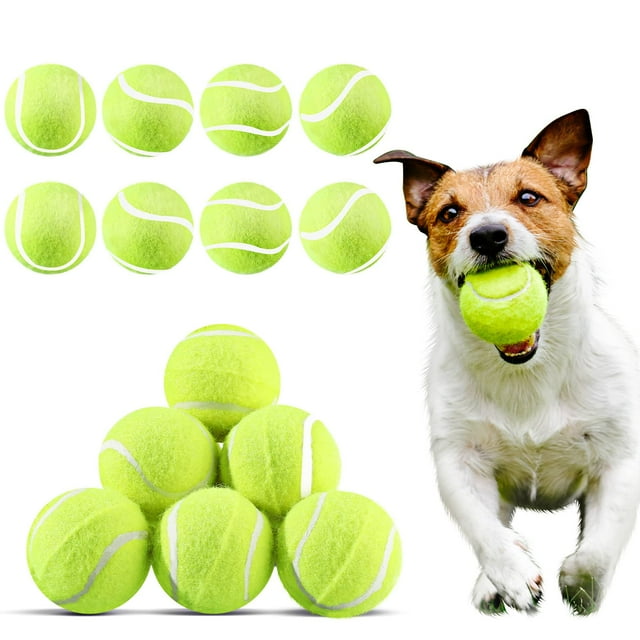 Pelotas de tenis para perros Hanaive, 20 piezas, para perros pequeños de 5 cm, amarillas