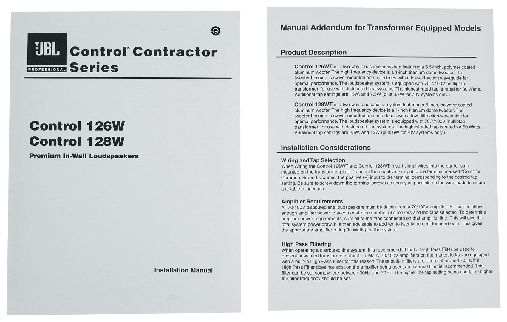JBL Professional Control Contractor 128W - Speaker - 120 Watt - 2-way