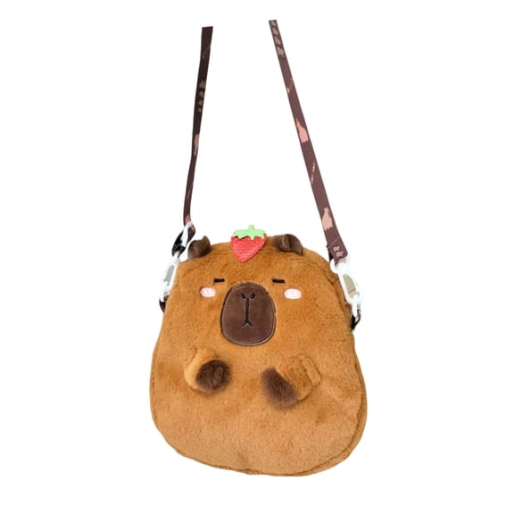 ROZYARD Capybara Themed Plush Shoulder Bag Casual Crossbody Bags for Daily Adventures