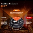 thumbnail image 3 of Wood Stove Thermometer Magnetic, Oven Temperature Meter for Wood Burning Stoves, Gas Stoves, Pellet Stoves, Avoid Stove Fan Damaged by Overheat, 3 of 4