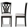 thumbnail image 4 of Baxton Studio Delilah Modern and Contemporary Grey Fabric Upholstered and Dark Brown Finished Wood 2-Piece Dining Chair Set, 4 of 7