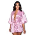 thumbnail image 1 of Be Wicked Robe de Préparation Rose Satin Court Lingerie Femme Grande Taille 12-14, 1 of 2