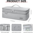 thumbnail image 4 of Portable Hair Tool Storage Organizer Bag, Double-Layer Travel Bag for One-Step Hair Dryer, Volumizer Hot Air Brush & Attachments, Bag Only, Grey, 4 of 13