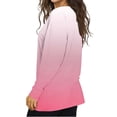 thumbnail image 5 of ClodeEU Womens Lightweight V Neck Long Sleeve T-Shirt ,Soft Casual Slim Fit Tops A-Hot Pink,Womens Plus XL, 5 of 7