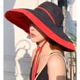 thumbnail image 4 of Sombrero de sol para mujer, plegable, reversible, con protección solar UV, ala ancha, para playa, para verano$Sombrero de sol para mujer, sombrero de sol de ala ancha para mujer, sombrero, 4 of 6