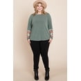 thumbnail image 2 of Plus Size Solid Casual Long Sleeves Top 2XL, 2 of 4