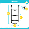 thumbnail image 2 of SkyBound heavy duty 3 step Ladders for trampoline stair for 12ft 14ft 15ft - Non-Slip plastic trampoline step for toddler, Wide universal trampoline ladders for kid, 2 of 7