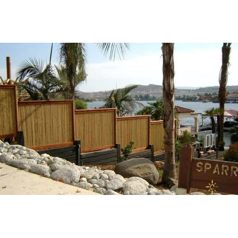 Backyard X-Scapes Natural Rolled Bamboo Fence .75in D x 6ft H x 8ft L