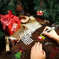 thumbnail image 3 of EcoNesxp Transparent Strip Mini Plaid Ribbon Acrylic Disc Christmas Ornament Set 4 Sheets Glue Dots for Christmas Tree Decoration DIY 30 Mini Plaid Ribbons, 3 of 5