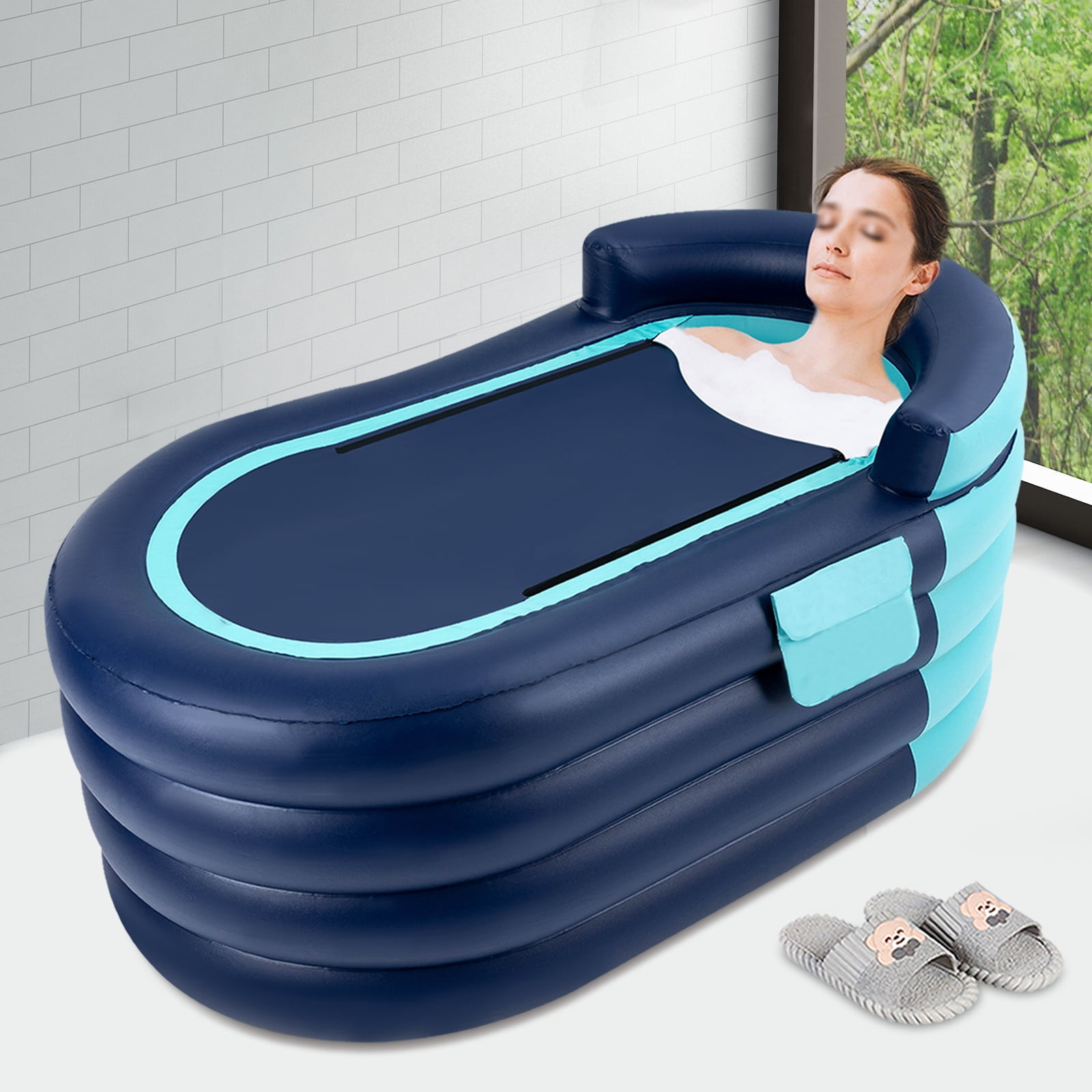 Miumaeov Inflatable Adult Bathtub with Wireless Electric Air Pump for Hot Water Bath & Ice Bath