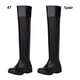 thumbnail image 4 of Qarigey PU notado con botas altas Zapatos de botas largas elegantes y cómodos durante todo el día Botas altas Titan Accesorios de calzado negro 47, 4 of 6